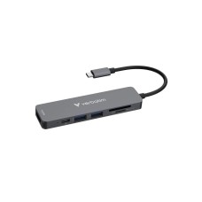 Verbatim 32156 USB-C Essentials Multiport Hub, HDMI 2160p, USB-C PD, USB-A 3.2 Gen 1, SD & microSD Verbatim 32156 USB-C Essentials Multiport Hub, HDMI 2160p, USB-C PD, USB-A 3.2 Gen 1, SD & microSD