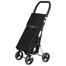 Duett Muuvi Up Zwart - Boodschappentrolley - Tasinhoud 46L - 4 Wielen - Opvouwbaar