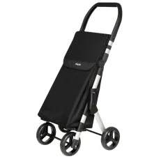 Duett Muuvi Up Zwart - Boodschappentrolley - Tasinhoud 46L - 4 Wielen - Opvouwbaar