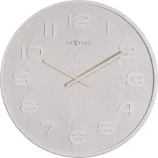 NeXtime klok 3096wi Wood Wood Medium, Ø35.5 cm,Wall, White NeXtime klok 3096wi Wood Wood Medium, Ø35.5 cm,Wall, White