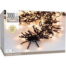 Clusterverlichting - 3000 LED - 22m - Timer - Lichtfuncties - extra warm wit Clusterverlichting - 3000 LED - 22m - Timer - Lichtfuncties - extra warm wit