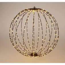 Lichtbol 320 led - Metaal - 50 cm - Kerstverlichting - met Timer - warm wit
