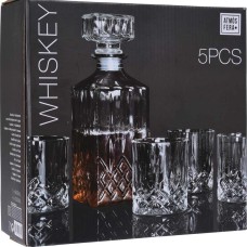 Whiskeyset - karaf met 4 glazen - budgetline