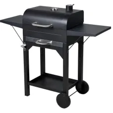 Houtskool BBQ - mat zwart - verrijdbaar Houtskool BBQ - mat zwart - verrijdbaar