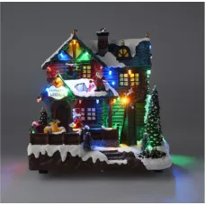 Kersthuis - Reindeer Lodge - Kerstmuziek en beweging