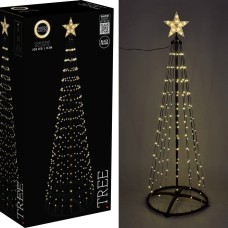 Kerstboom - Vlaggenmast - 300cm - 550 LED - Zwart Frame - Warm Wit Kerstboom - Vlaggenmast - 300cm - 550 LED - Zwart Frame - Warm Wit