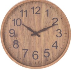 Wandklok - Lichtbruin - Houtlook - 30cm