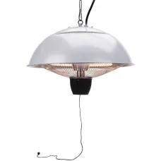 Terrasverwarmer hangend 1500W zilver Terrasverwarmer hangend 1500W zilver