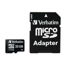 Verbatim 44083 Micro SDHC Premium, 32 GB, MicroSDHC, Class 10, 10 MB/s, 10 MB/s, Black