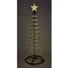 Kerstboom - Vlaggenmast - 210cm - 370 LED - Zwart Frame - Warm Wit Kerstboom - Vlaggenmast - 210cm - 370 LED - Zwart Frame - Warm Wit