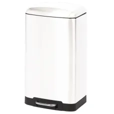 Duett Pedaalemmer - 30 liter - metaal - wit