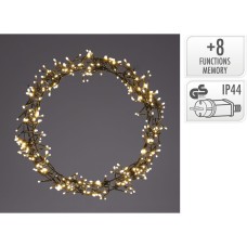 Ceruzo Kerstring met verlichting - 500 LED - Ø58 cm - warm wit - 8 Lichtfuncties - voor binnen en buiten Ceruzo Kerstring met verlichting - 500 LED - Ø58 cm - warm wit - 8 Lichtfuncties - voor binnen en buiten