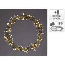 Ceruzo Kerstring met verlichting - 500 LED - Ø58 cm - warm wit - 8 Lichtfuncties - voor binnen en buiten Ceruzo Kerstring met verlichting - 500 LED - Ø58 cm - warm wit - 8 Lichtfuncties - voor binnen en buiten