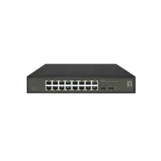 LevelOne GES-2118 Hilbert 18-Port Gigabit Smart Lite Switch, 16x Gigabit RJ45, 2x SFP, Managed, L2 LevelOne GES-2118 Hilbert 18-Port Gigabit Smart Lite Switch, 16x Gigabit RJ45, 2x SFP, Managed, L2