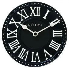 NeXtime klok 5187zw London Table, Ø16 cm, Wall, Black/ White NeXtime klok 5187zw London Table, Ø16 cm, Wall, Black/ White