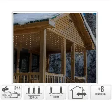 IJspegel Lichtgordijn - 3.5 meter - 180 LED's - extra warm wit - Soft Wire IJspegel Lichtgordijn - 3.5 meter - 180 LED's - extra warm wit - Soft Wire