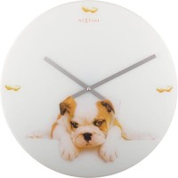 NeXtime klok 8136 Puppy, Ø43 cm, Wall, White/ Beige NeXtime klok 8136 Puppy, Ø43 cm, Wall, White/ Beige