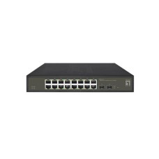 LevelOne GES-2118 Hilbert 18-Port Gigabit Smart Lite Switch, 16x Gigabit RJ45, 2x SFP, Managed, L2 LevelOne GES-2118 Hilbert 18-Port Gigabit Smart Lite Switch, 16x Gigabit RJ45, 2x SFP, Managed, L2