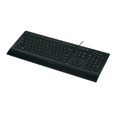 Logitech K280e Keyboard [USB, Full-size, Numpad, Spill-resistant, Palm rest, Black]