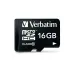 Verbatim 44082 Micro SDHC Premium, 16 GB, MicroSDHC, Class 10, 10 MB/s, 10 MB/s, Black