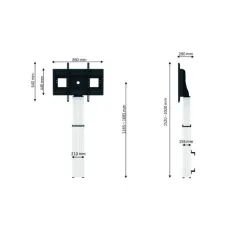 Neomounts PLASMA-W2500SILVER Elektrisch verstelbare vloerstandandaard, 42-100 Neomounts PLASMA-W2500SILVER Elektrisch verstelbare vloerstandandaard, 42-100