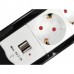 Equip 245553 4-Outlet Power Strip with 2x USB, 4x AC outlet(s) Indoor, Type F, 1.5 mm², 1.5 m