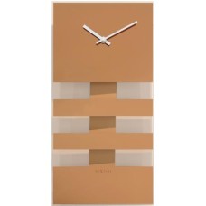 NeXtime klok 2855co Bold Stripes, 38x19 cm, Wall, Copper NeXtime klok 2855co Bold Stripes, 38x19 cm, Wall, Copper