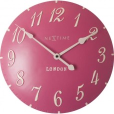 NeXtime klok 3084rz London Arabic, Ø34.5 cm, Wall, Pink/ White NeXtime klok 3084rz London Arabic, Ø34.5 cm, Wall, Pink/ White