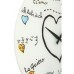 NeXtime klok 8030 Loving You, Ø43 cm, Wall, White/ Multi-color