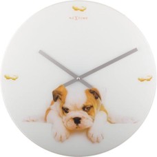 NeXtime klok 8136 Puppy, Ø43 cm, Wall, White/ Beige NeXtime klok 8136 Puppy, Ø43 cm, Wall, White/ Beige