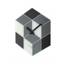 NeXtime klok 8171 Cubic, 43.5x37 cm, Wall, Black/ White/ Gray NeXtime klok 8171 Cubic, 43.5x37 cm, Wall, Black/ White/ Gray