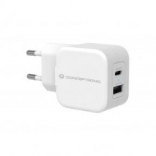 Conceptronic ALTHEA09W ALTHEA 2-Port 20W USB PD Charger, Indoor, AC, 3.6 V, White