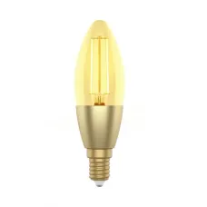 WOOX R5141 Smart Candle C37 Filament LED Bulb, Wi-FI, E14, 4.9W, 470 lm, Warm White 2700K WOOX R5141 Smart Candle C37 Filament LED Bulb, Wi-FI, E14, 4.9W, 470 lm, Warm White 2700K